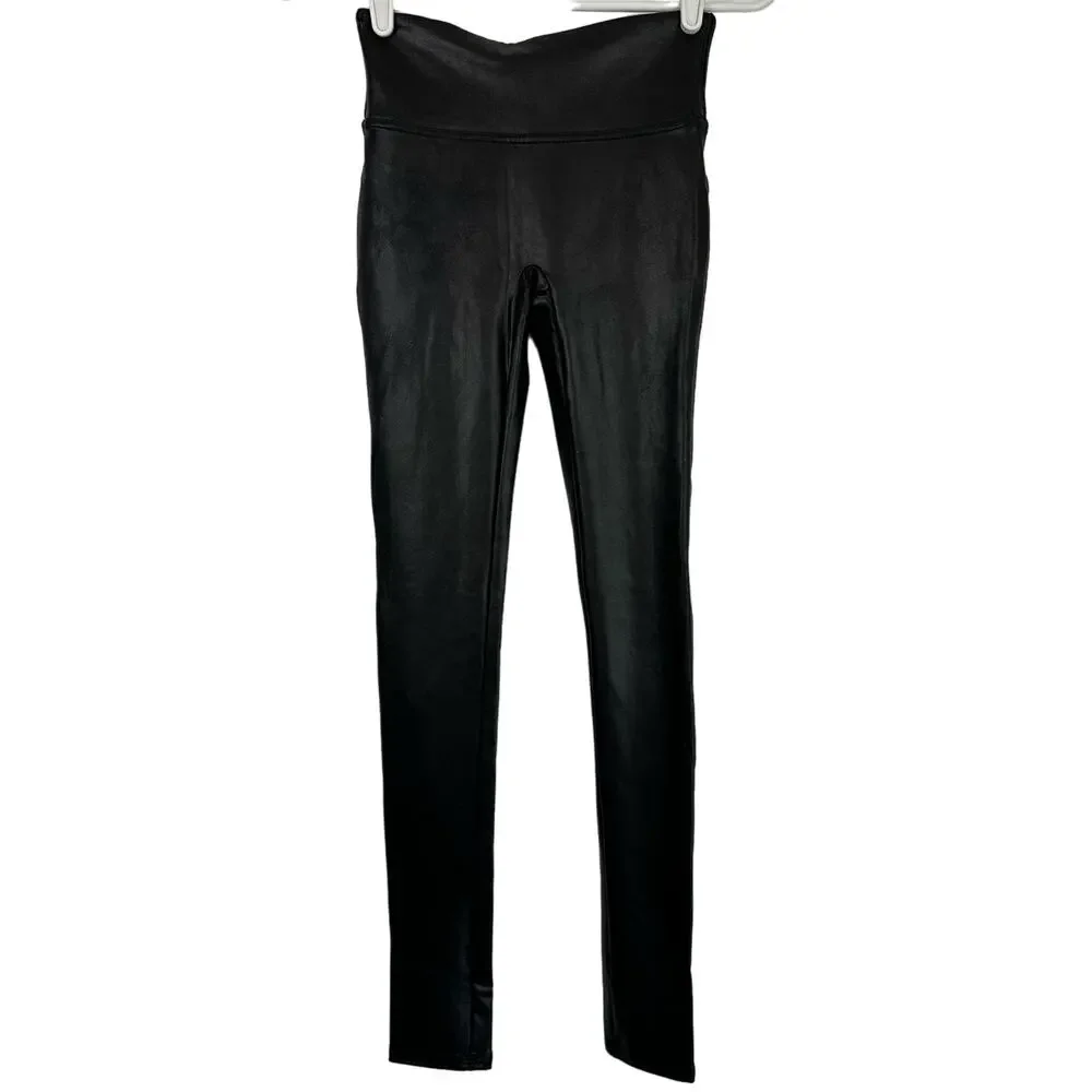 Spanx Faux Leather Leggings Black XS Concert Grunge